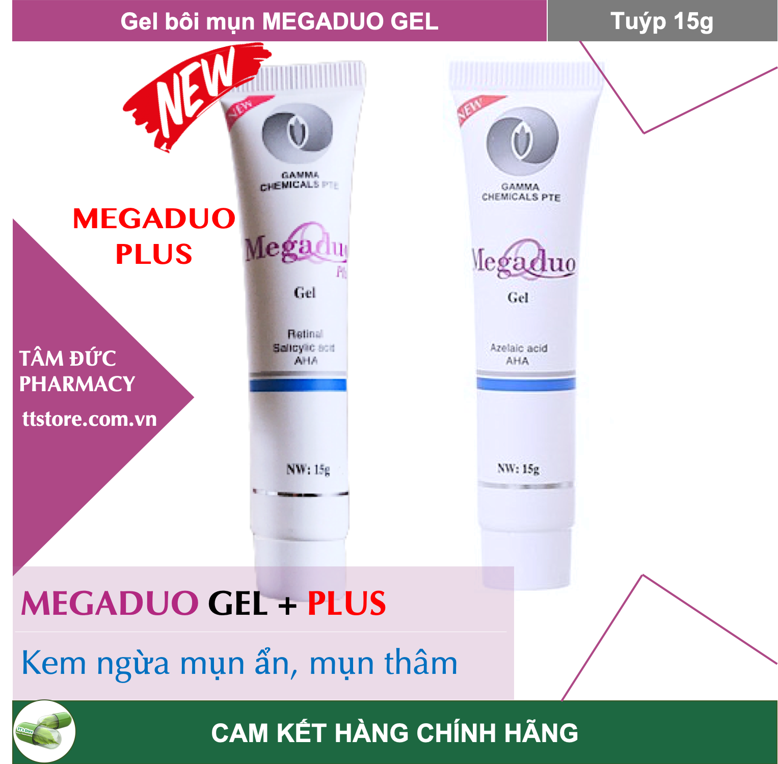 ✅(CHÍNH HÃNG) Gel giảm mụn, thâm Megaduo Gel Megaduo Plus