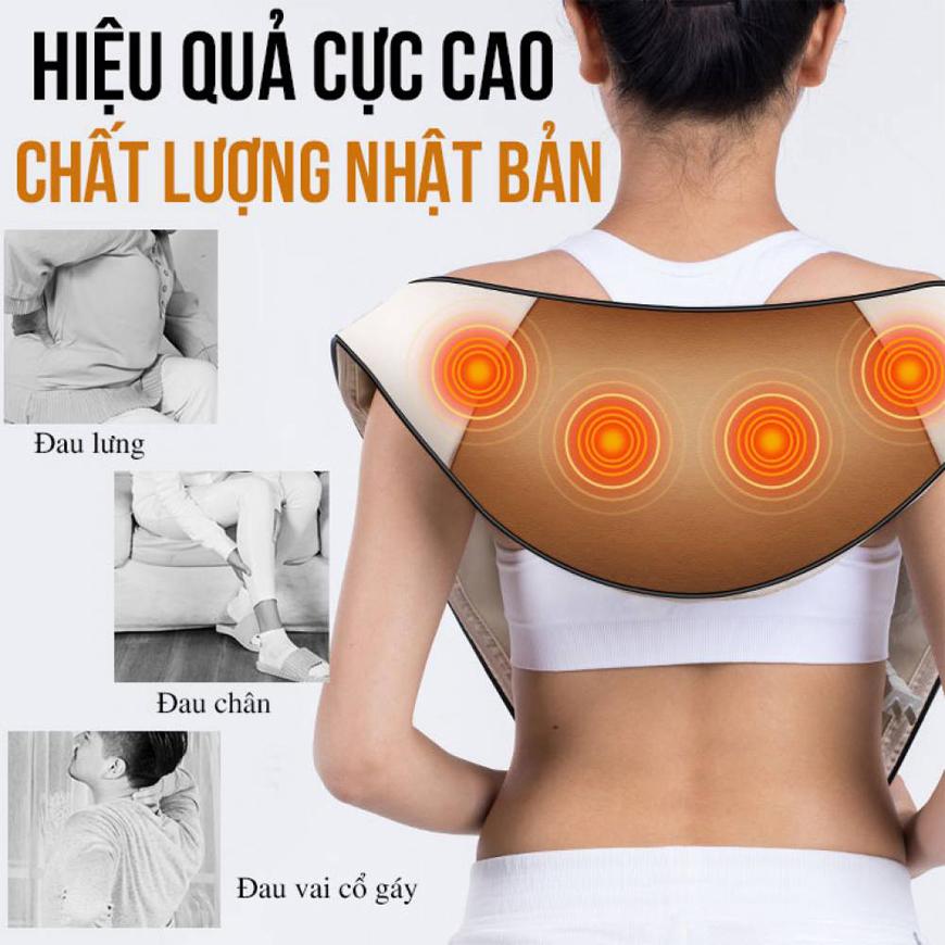 Máy Matxa Lưng Cổ,Đai Massage Vai Hồng Ngoại Cao Cấp. Đai Masage Cổ Vai Gáy - Thư Giãn Vai-Gáy-Lưng Giúp Xóa Tan Căng Thẳng, Lưu Thông Tuần Hoàn Máu. BẢO HÀNH TOÀN QUỐC BỞI LUCKY STORE SG.