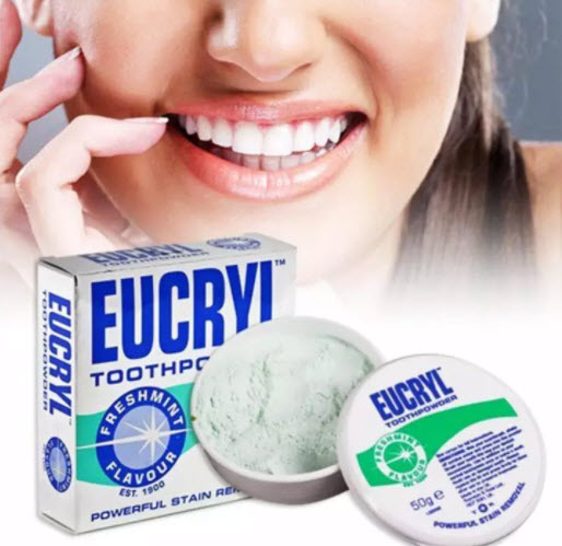 Bột Tẩy Trắng Răng Eucryl Powerful Stain Removal Toothpowder 50g