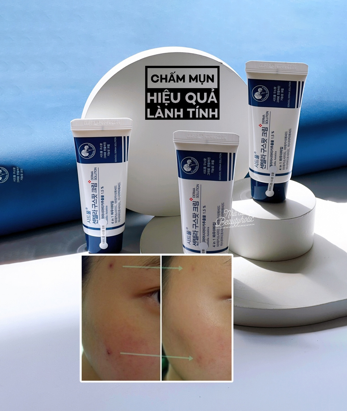 [Nhacuabeautyholic] Kem chấm mụn SIDMOOL CENTELLA GOOD SPOT CREAM