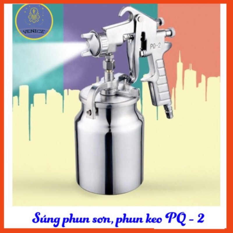 Súng phun sơn, phun keo PQ-2 - Dùng máy nén khí - Phân phối chính hãng - Bảo hành 12 tháng