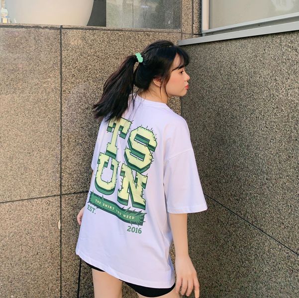 Áo thun TSUN Cactus Tee - White unisex nam nữ