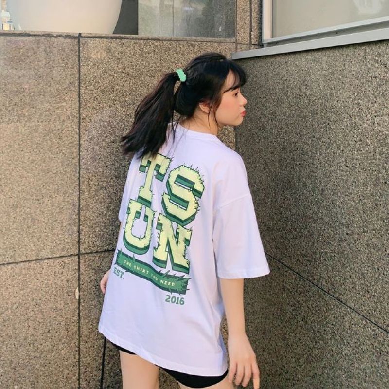 Áo thun TSUN Cactus Tee - White unisex nam nữ