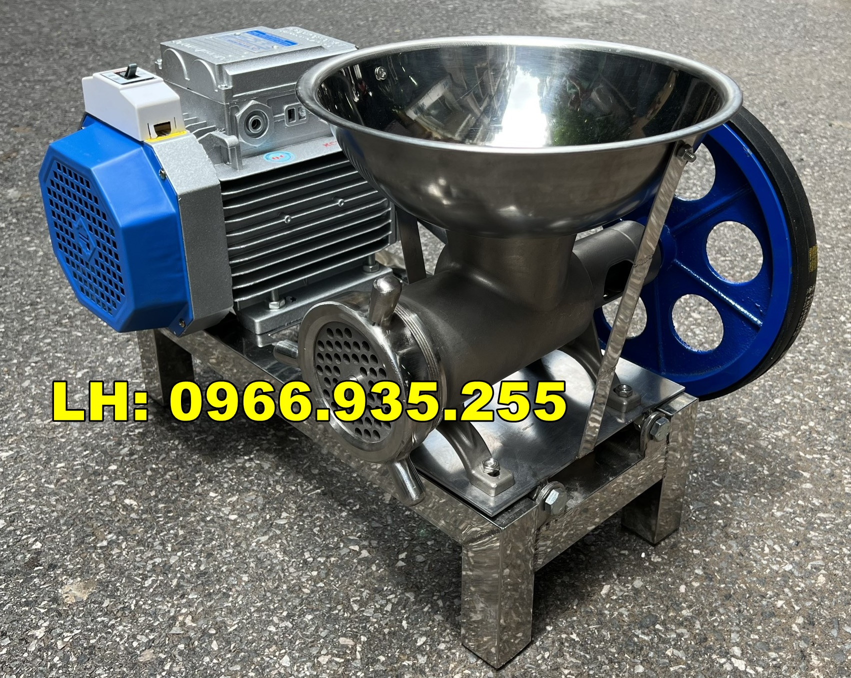 Máy đùn đa năng, đùn cám viên, xương,cổ gà,... 32 motor 3kw siêu khỏe