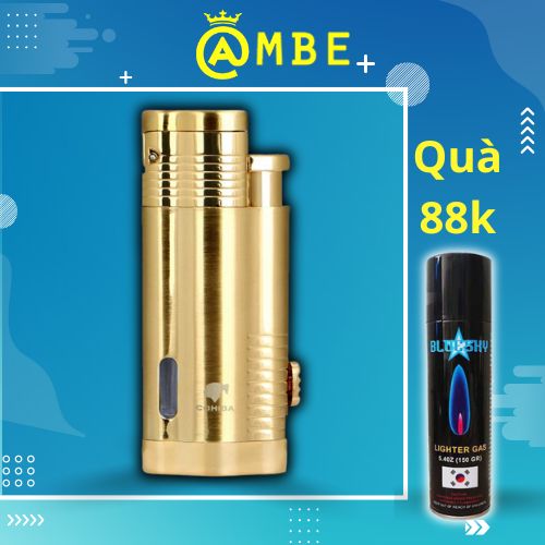Bật lửa Cohiba COB32 khò 3 tia siêu mạnh châm xì gà chính xác kèm đục cigar Ambe