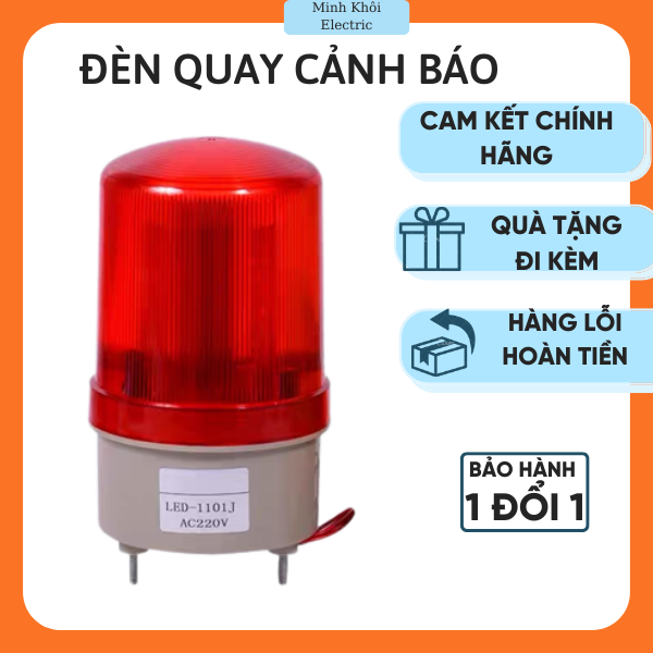Đèn quay cảnh báo công trình thi công xoay tròn, đèn xoay led báo tín hiệu,đèn báo động