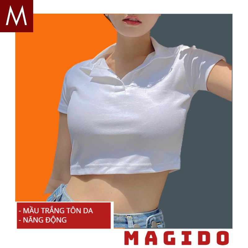 áo thun nữ 💚áo croptop -áo croptop nữ -áo phông nữ đẹp -áo croptop cổ đức -áo thun nữ dáng ngắn cực đẹp, thời trang hàn quốc hot tiktok 2021 ,CHẤT CTOONG , GIAN HÀNG CHÍNH HÃNG MAGIDO-(ẢNH THẬT+FREESHIP)