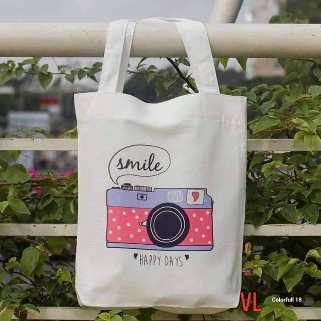 [Túi tote] Túi vải máy ảnh Smile BLA0919