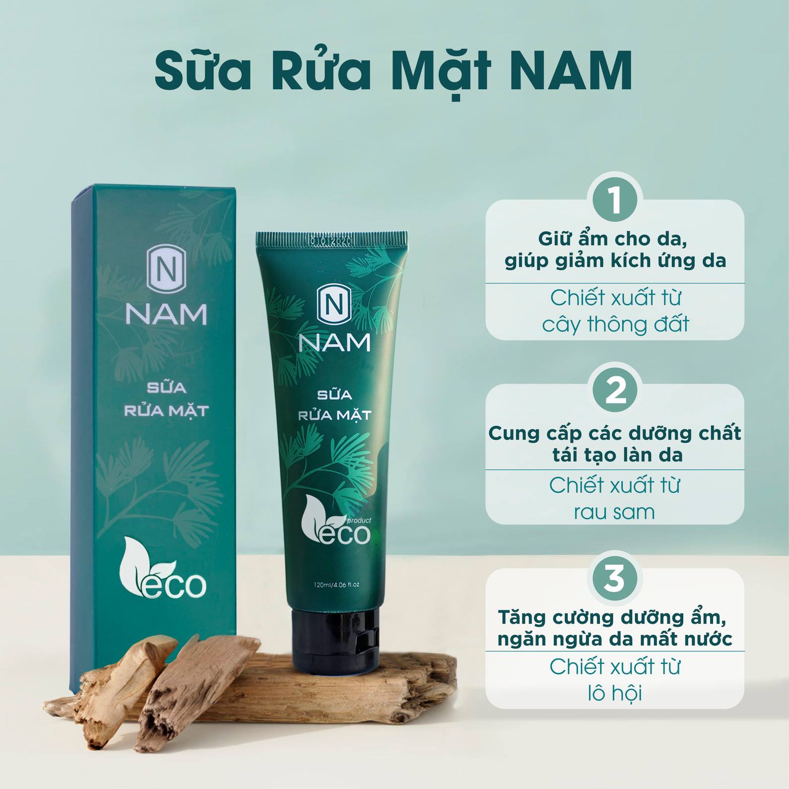 Sữa rửa mặt NAM - 120ml (Mẫu Mới)
