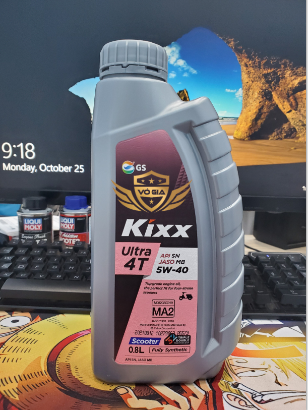 Nhớt Kixx Ultra 4T Scooter 5W40 800ml - Nhớt Full Tổng Hợp Cho Xe Tay Ga