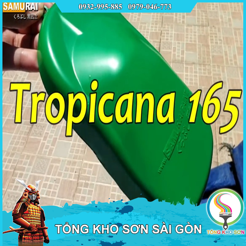 Bình xịt sơn màu xanh lá Tropicana 165 Samurai