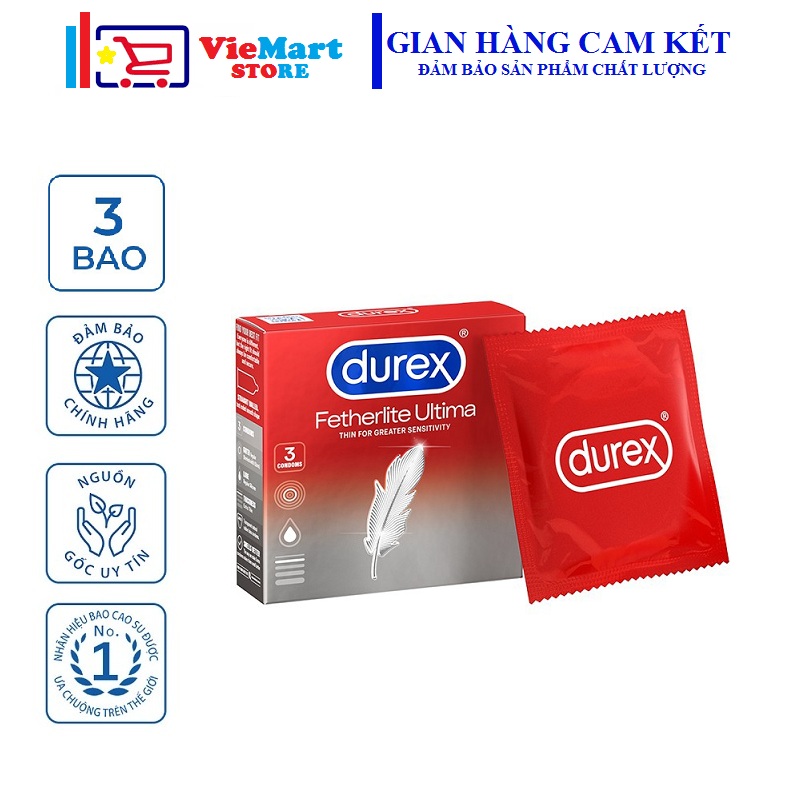 Bao cao su Durex Fetherlite Ultima 3 bao / hộp