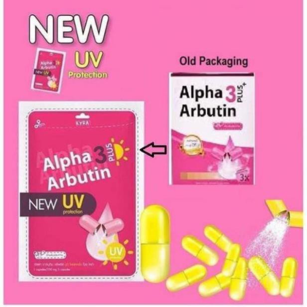 [HCM]Vĩ 10 Viên Kích Trắng Alpha Arbutin 3 Plus UV Mẩu Mới Chính Hãng Trắng Da Chống Nắng