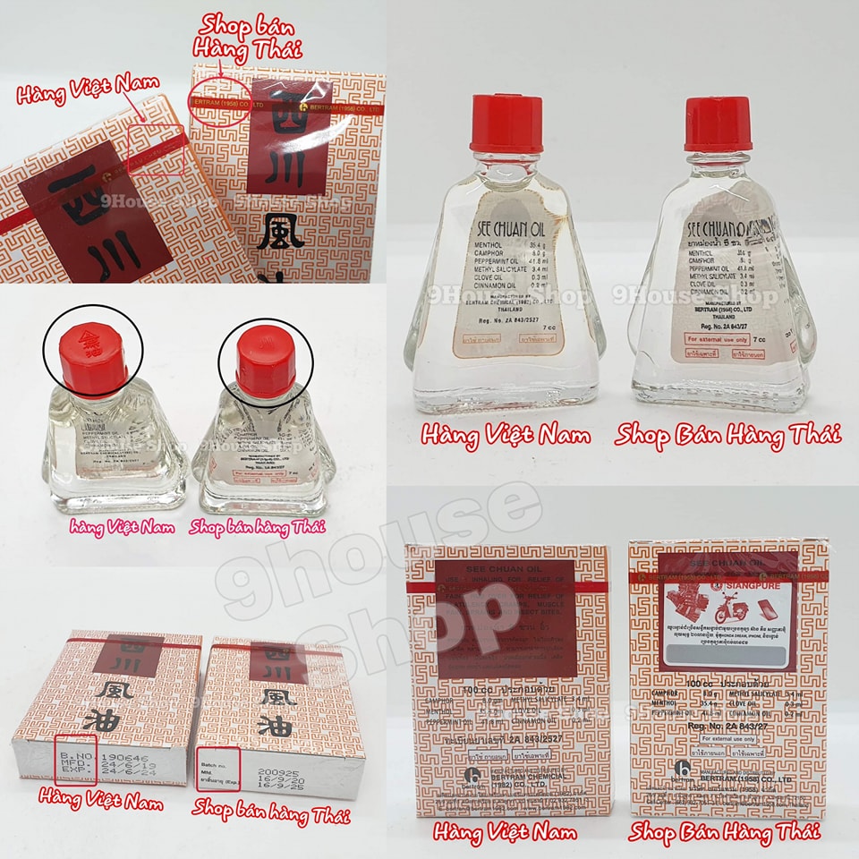 01 dầu trắng see chuan oil thái lan 3ml