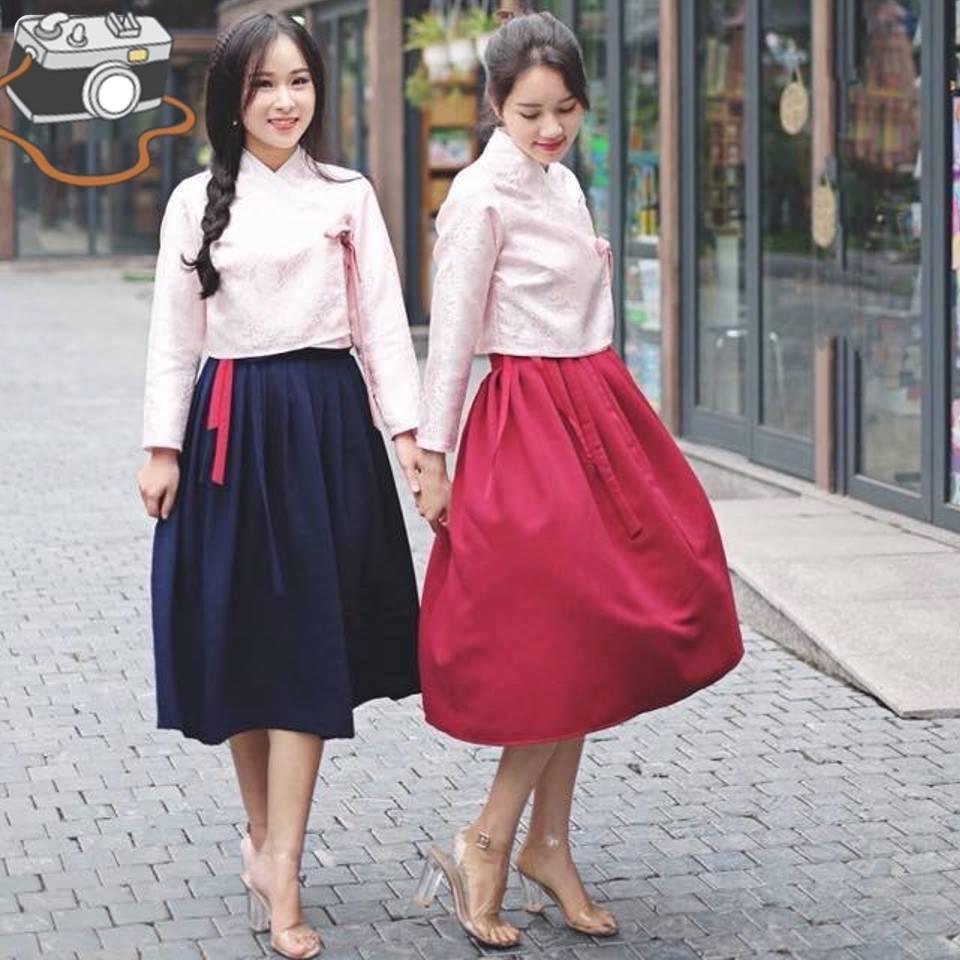 Đầm Hanbok Cách Tân Hàn Quốc Cực Xinh Xắn