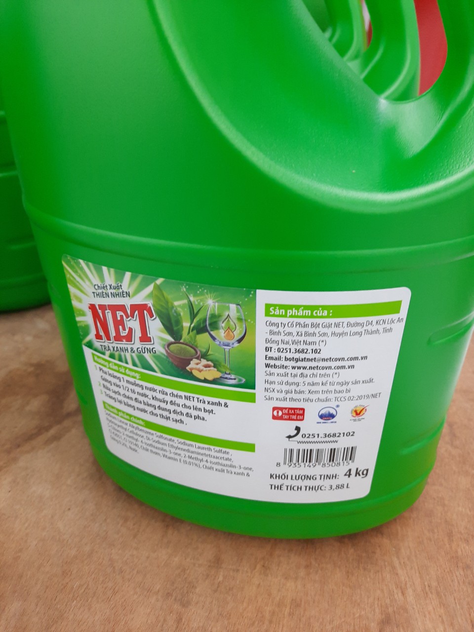 Nước Rửa Chén NET trà xanh & gừng