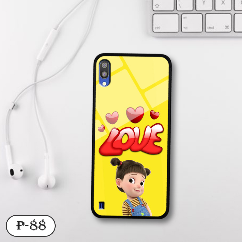 Ốp lưng kính 3D cute Samsung M10