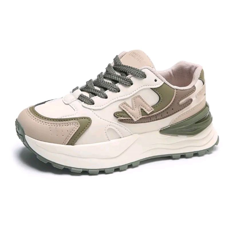 Giày sneaker thể thao nữ cao cấp phối màu độn đế naxa