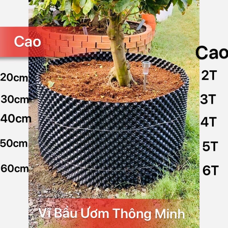 Vĩ bầu ươm cây thông minh v7 dày 7zem dẻo - cao 60cm,50cm,40cm,30cm,20cm.(Đơn giá 1m tới)