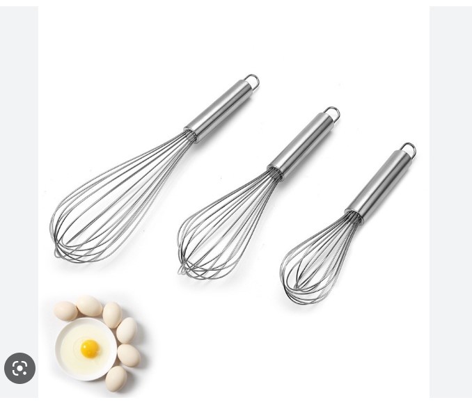 Phới lồng đánh trứng / bột bằng inox 25cm - 30cm