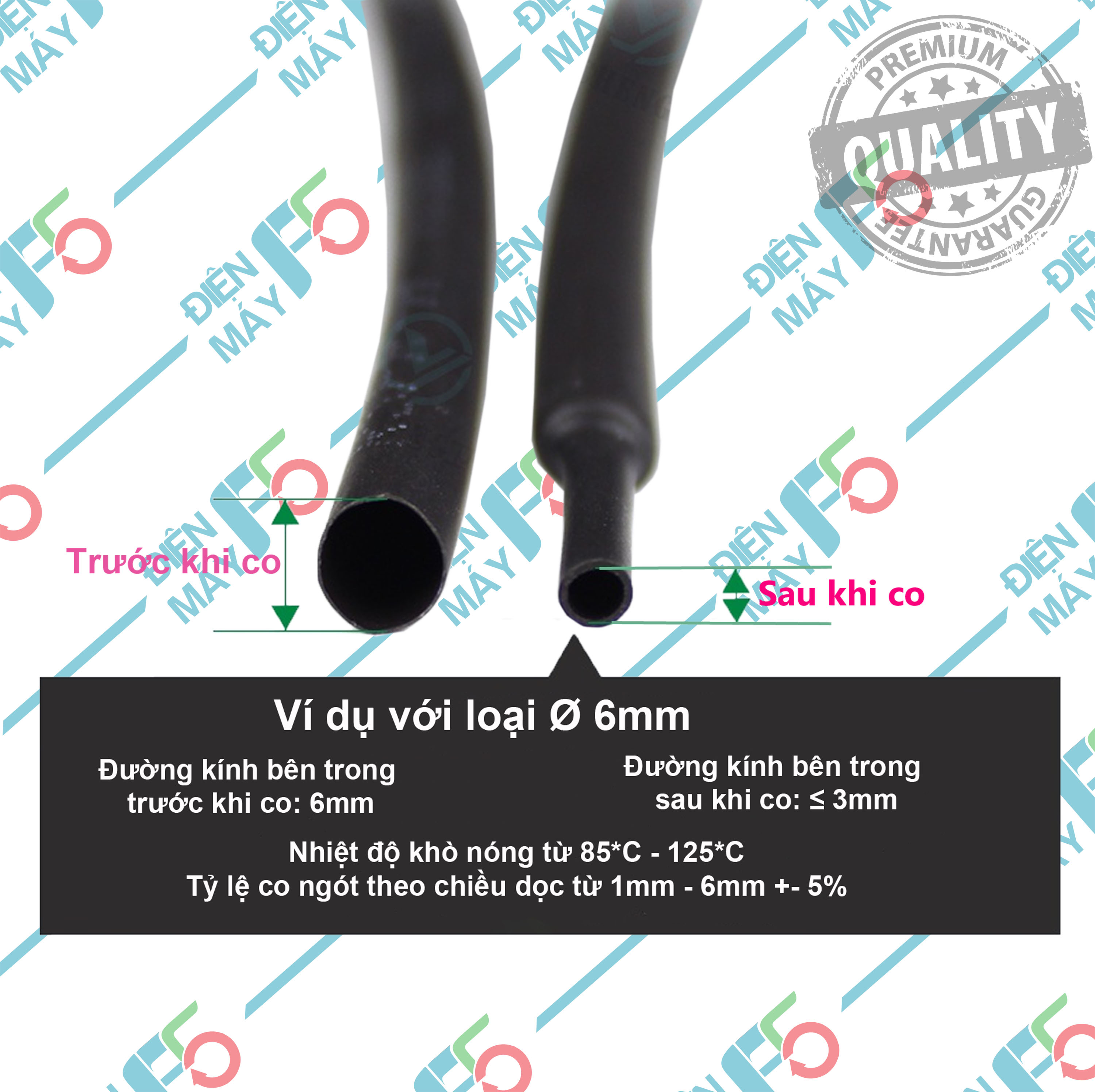 DMF5 Gen co nhiệt các cỡ (giá 1 mét)