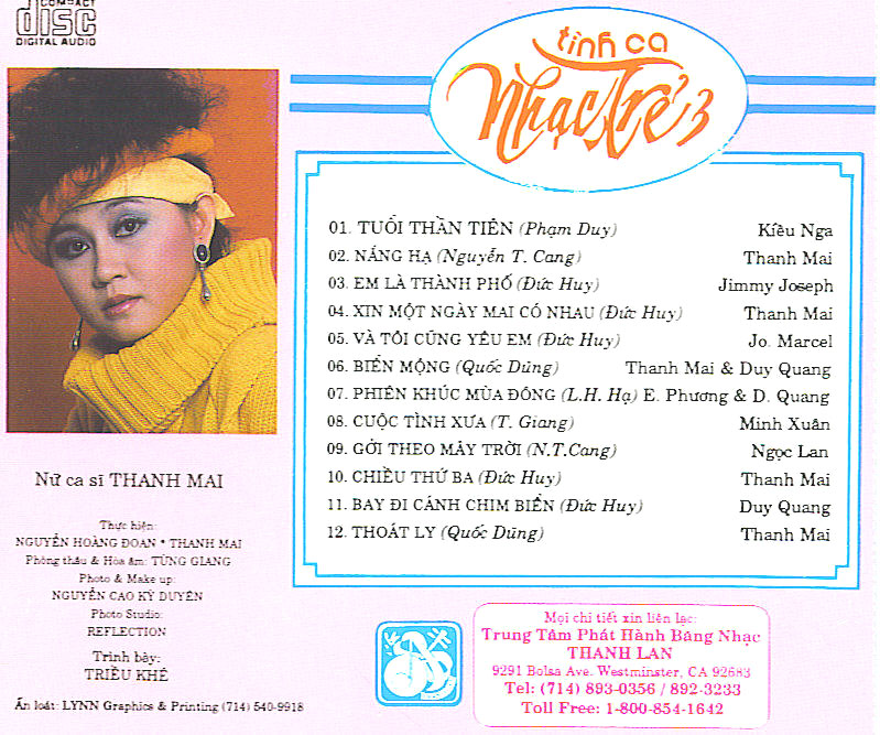 Tình Ca Nhạc Trẻ 3 (Thanh Lan 047 & Mai Khanh 33)