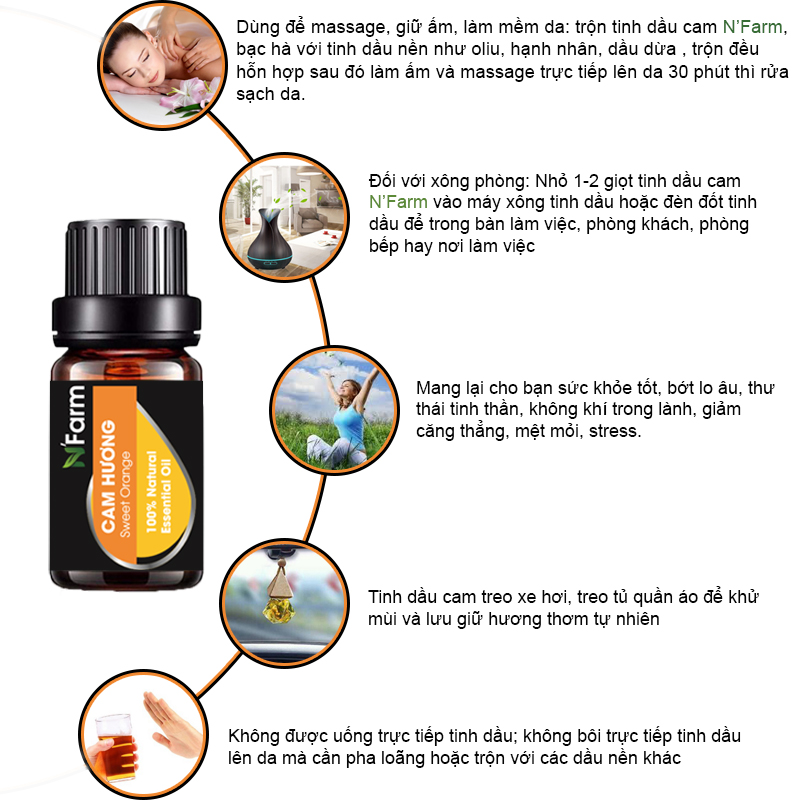 Tinh Dầu Cam Hương N'farm 10ml