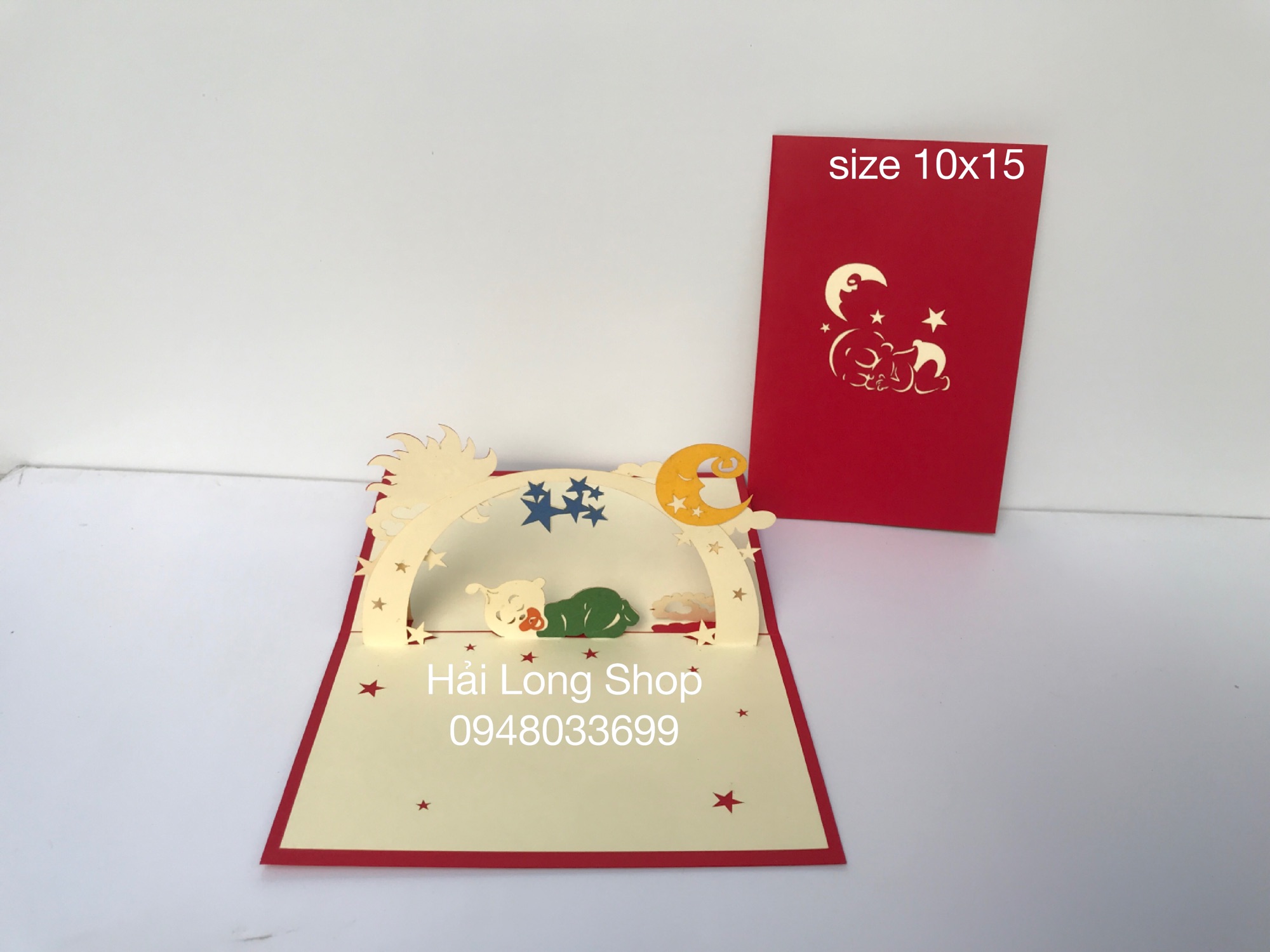 Em Bé 3 ( đang ngủ ) - Baby - Love - Thiệp 3D