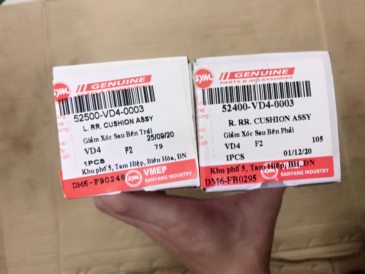Phuộc nhún sau( Giảm xóc sau) xe EZ 110cc (VD4) chính hãng SYM [HUNGCLE]