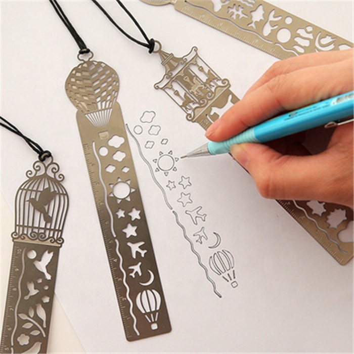 [HCM]Thước Vẽ Trang Trí Ruler Bookmark - Hot - Air Balloon