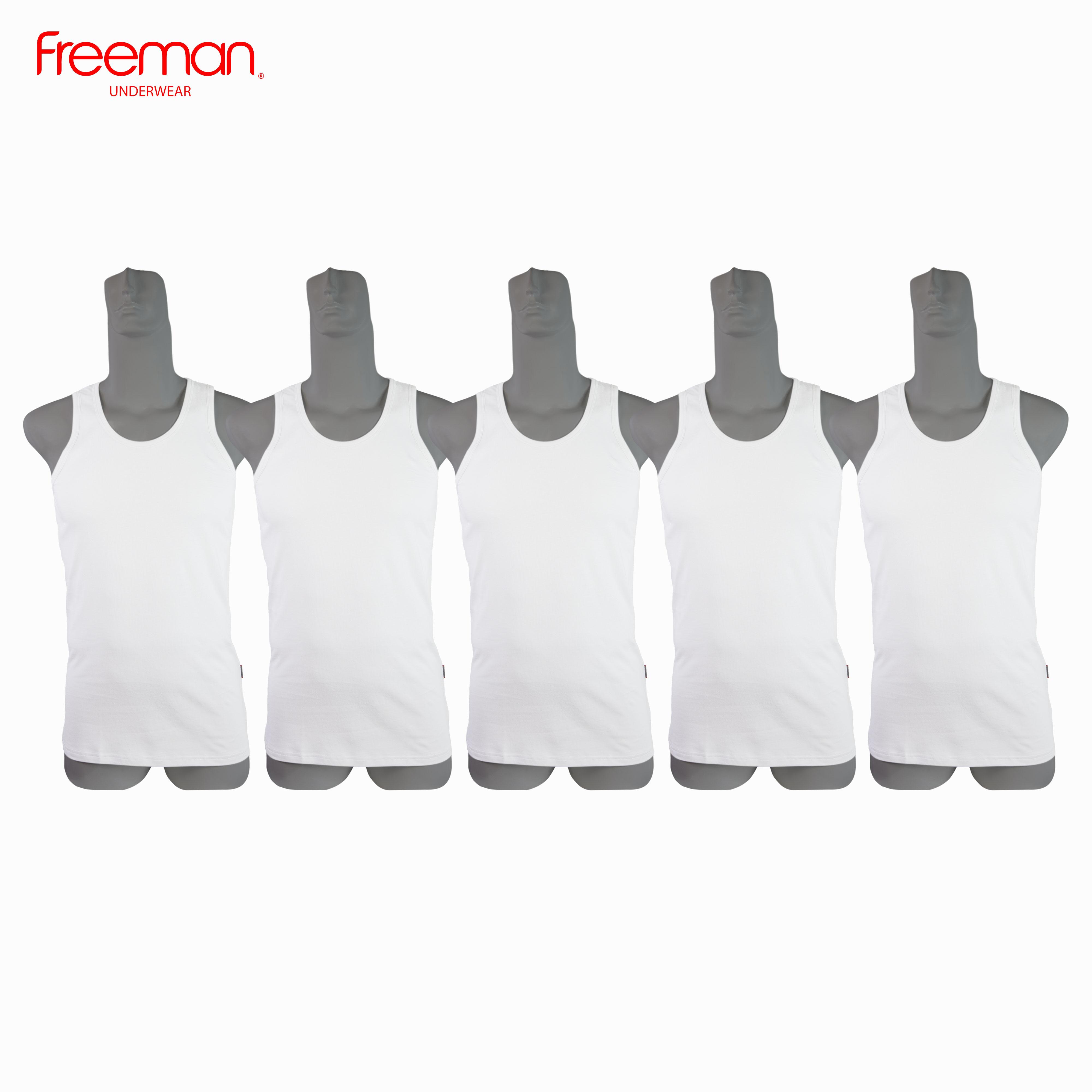 Áo thun ba lỗ nam Freeman - Chất liệu cotton ASF205 [Combo 5]