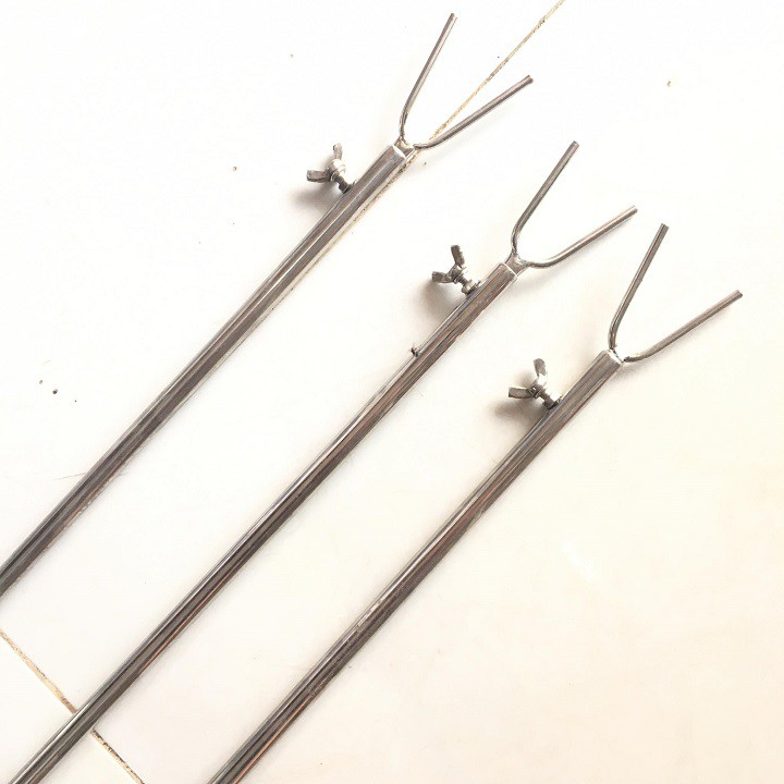 Chống Cần câu câu 2 Khúc tăng đơ Inox dài 1m35,thu gon 80cm-gác cần câu máy