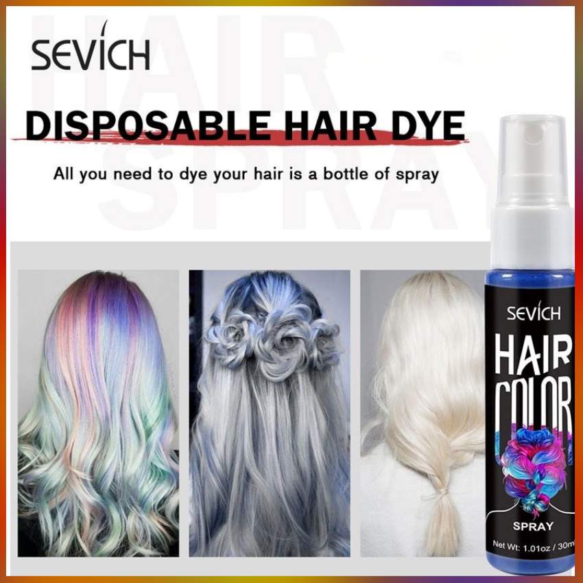 Keo xịt tóc đổi màu tạm thời SEVICH 30ml/chai 08 mầu chọn lựa