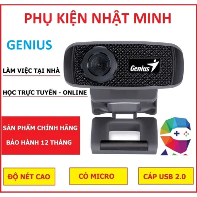 [BÁN ĐÚNG GIÁ] Webcam Genius Facecam 1000x HD - Webcam Học trực tuyến, Live Stream Học Online Dùng Cho Máy Tính, Laptop