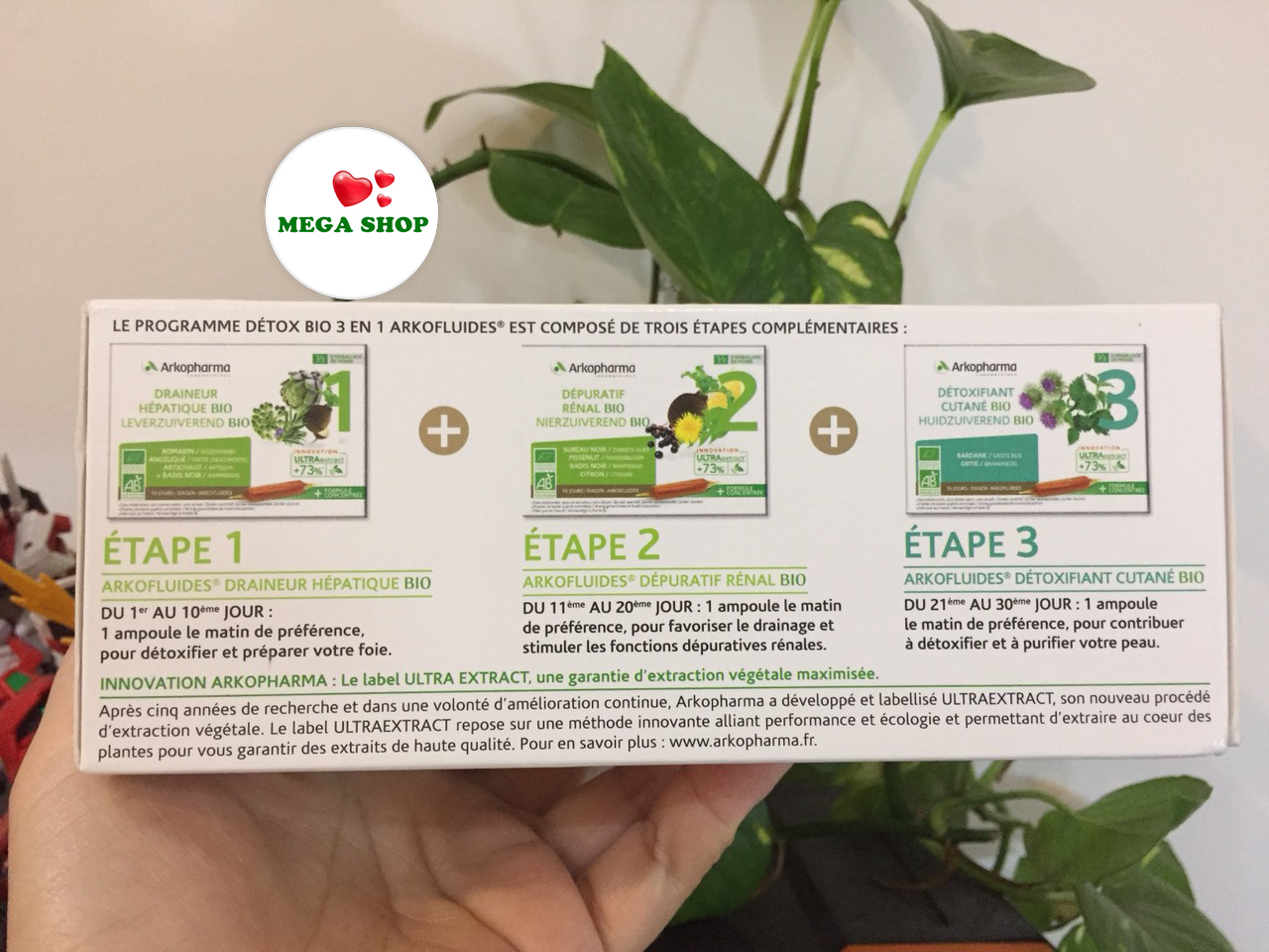 DETOX THẢI ĐỘC GAN - THẬN - DA Arkopharma Programme Detox Bio 30 ngày - Hàng Pháp