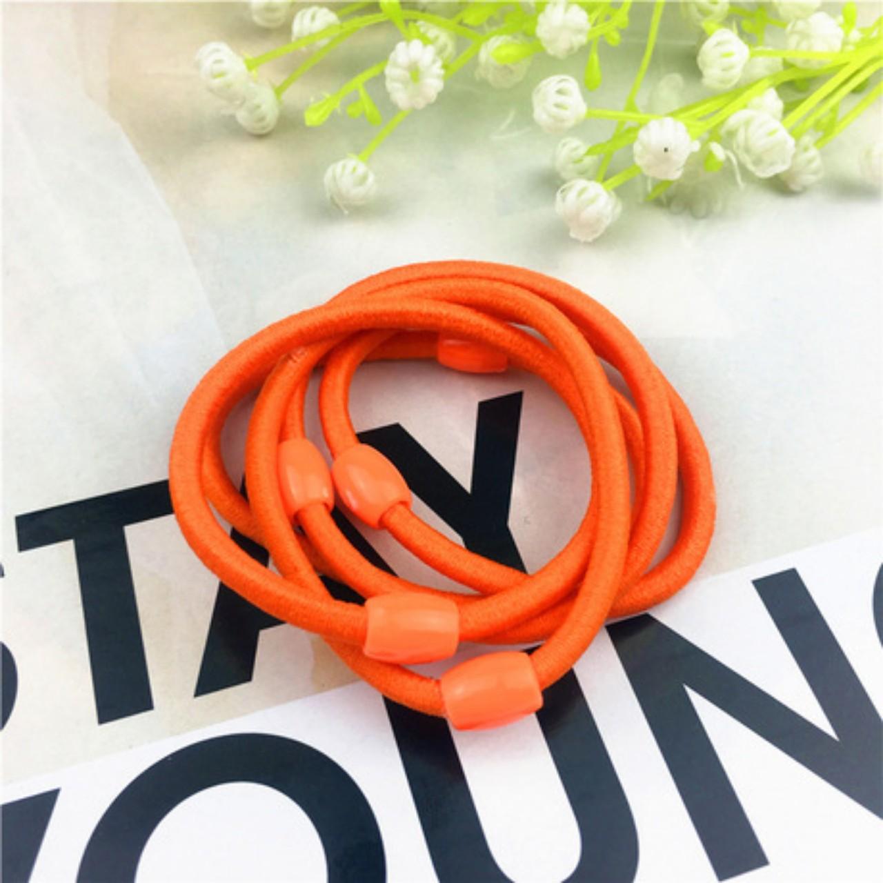 Bịch 25 dây cột tóc đính hạt thun đàn hồi