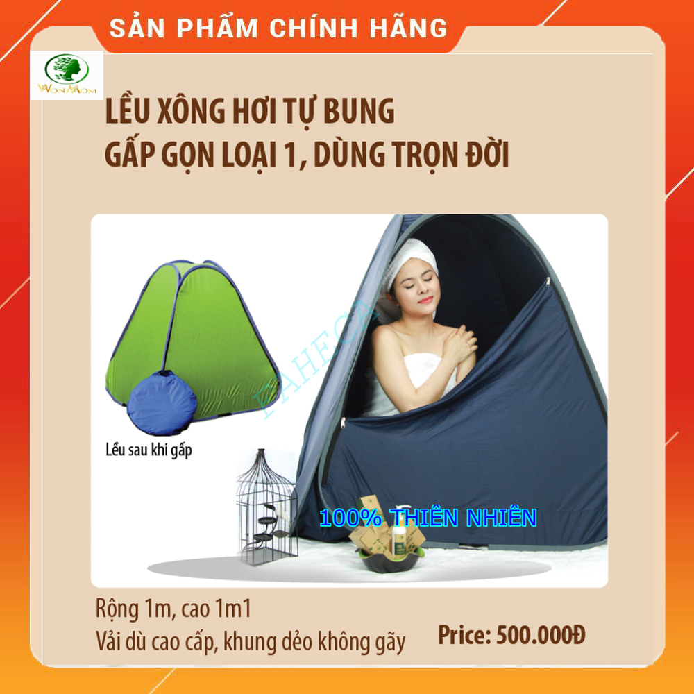 Lều xông hơi gấp gọn WONMOM cho mẹ sau sinh - Lều xông tự bung - Xông hơi cảm cúm - Xuất Xứ Việt Nam