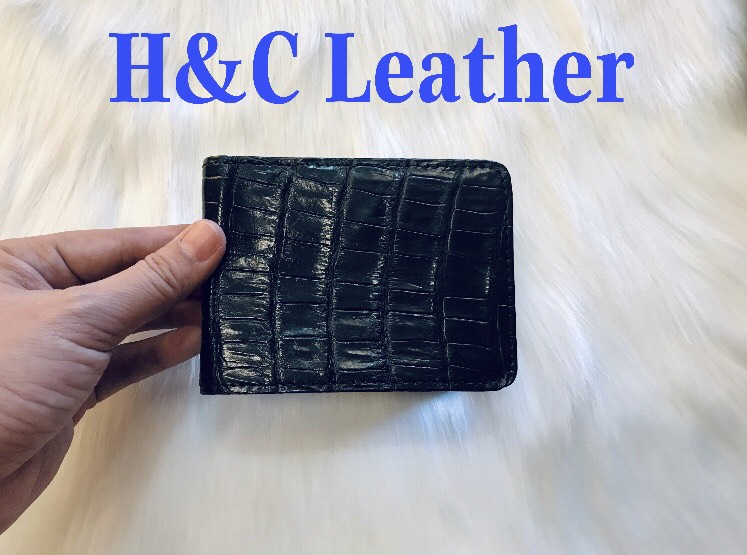 [Ảnh thật] Ví unisex da cá sấu thật 100%