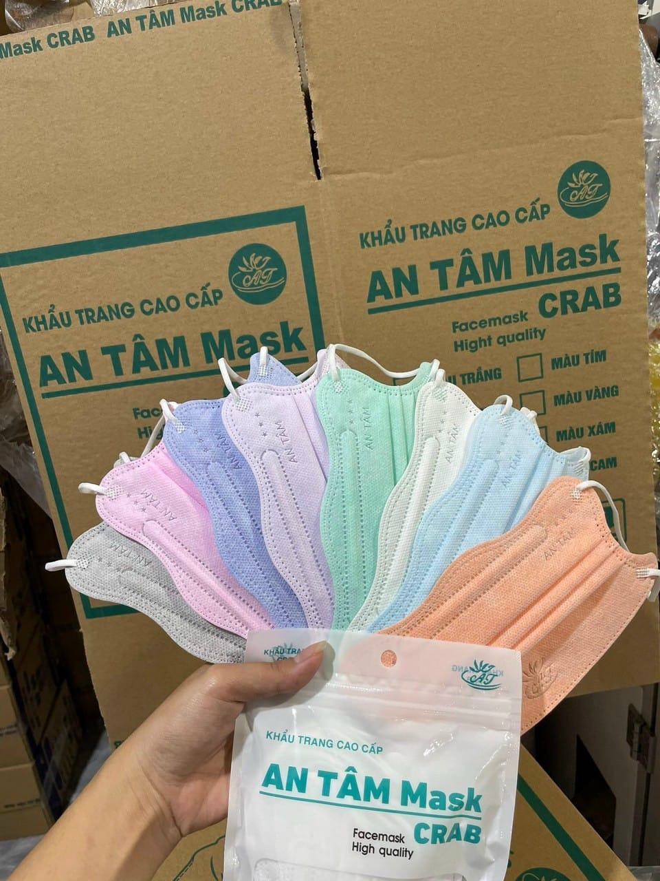 COMBO 10 TÚI 100 CHIẾC KHẨU TRANG KF95 KING CUA