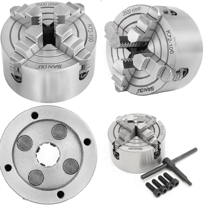 Mâm cặp 4 chấu 100mm K72-100