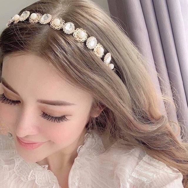 Bờm tóc đính đá cc
