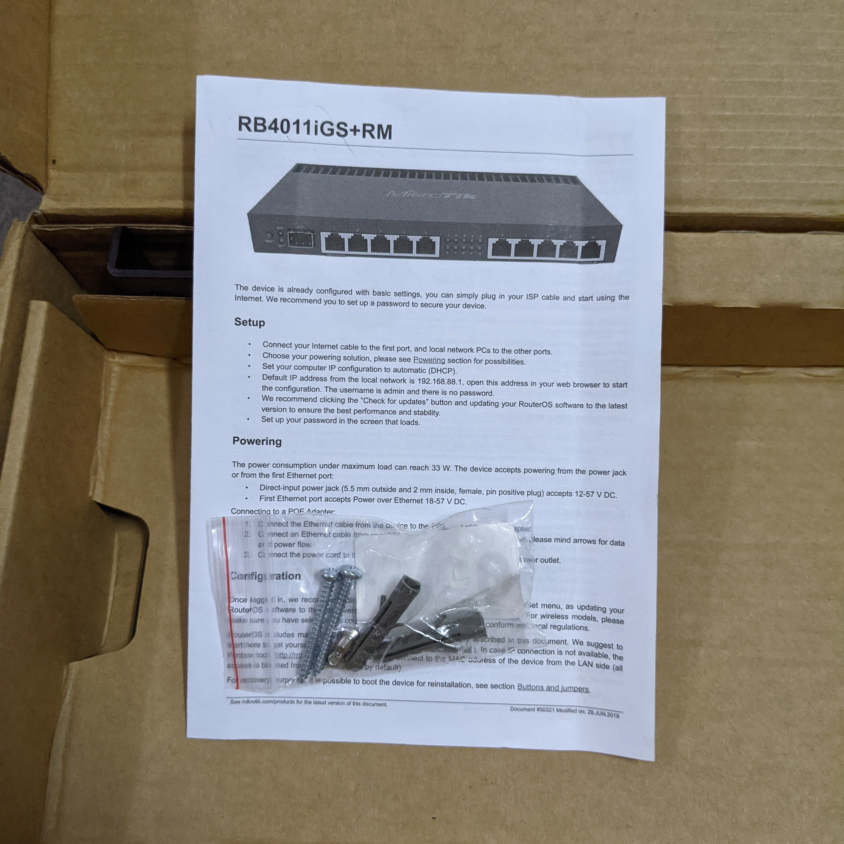 Router MIKROTIK RB4011iGS+RM fullbox