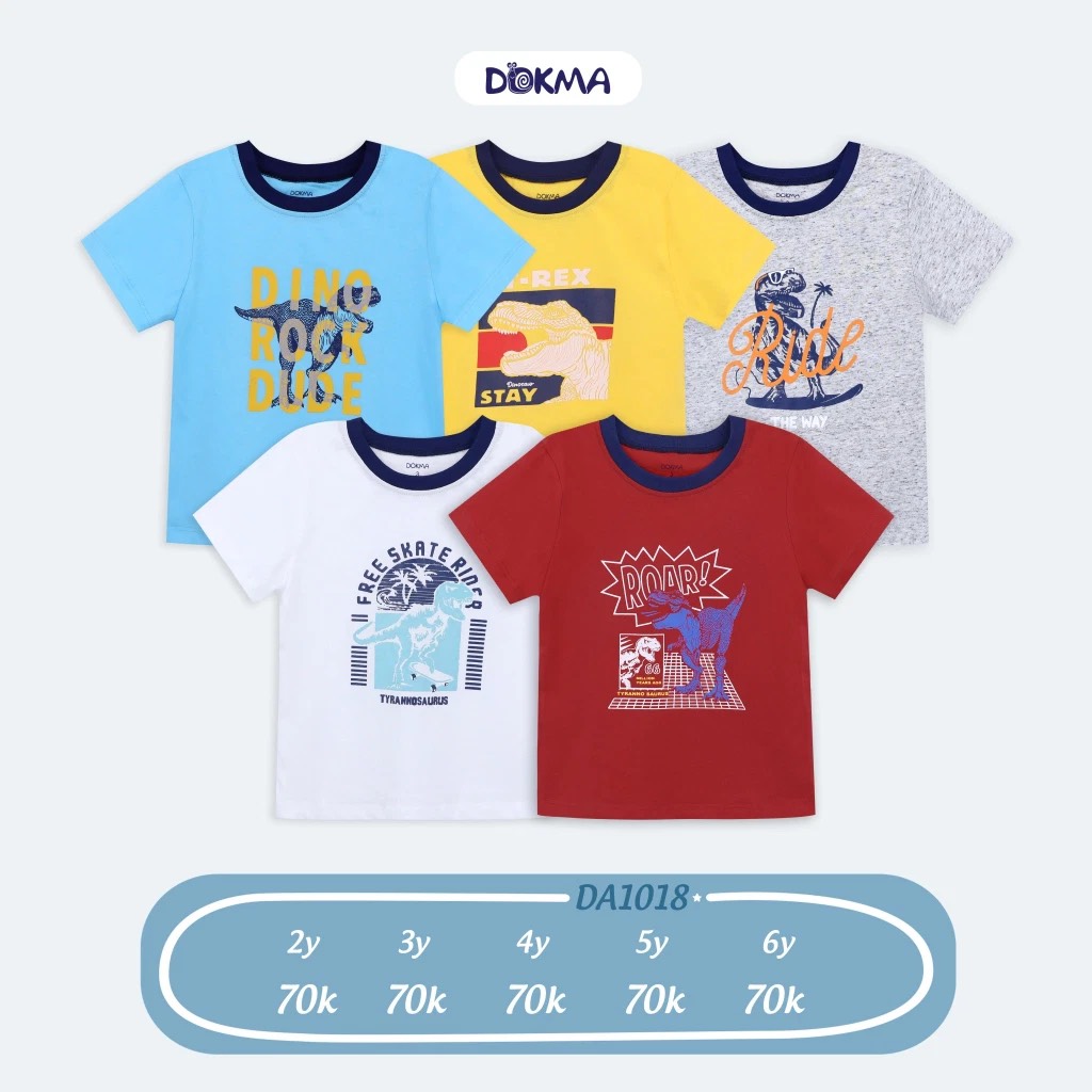 Dokma - Áo phông cổ tròn bé trai (2-6Y)