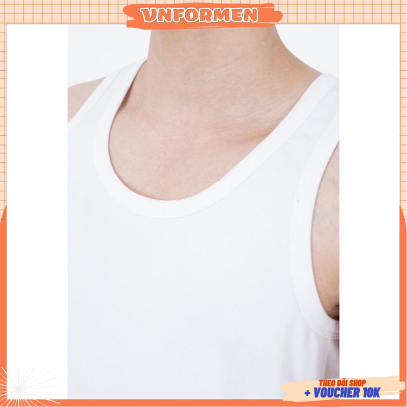 Áo ba lỗ kwin nam 100% cotton - mềm mát thâm hút mồ hôi - kc21