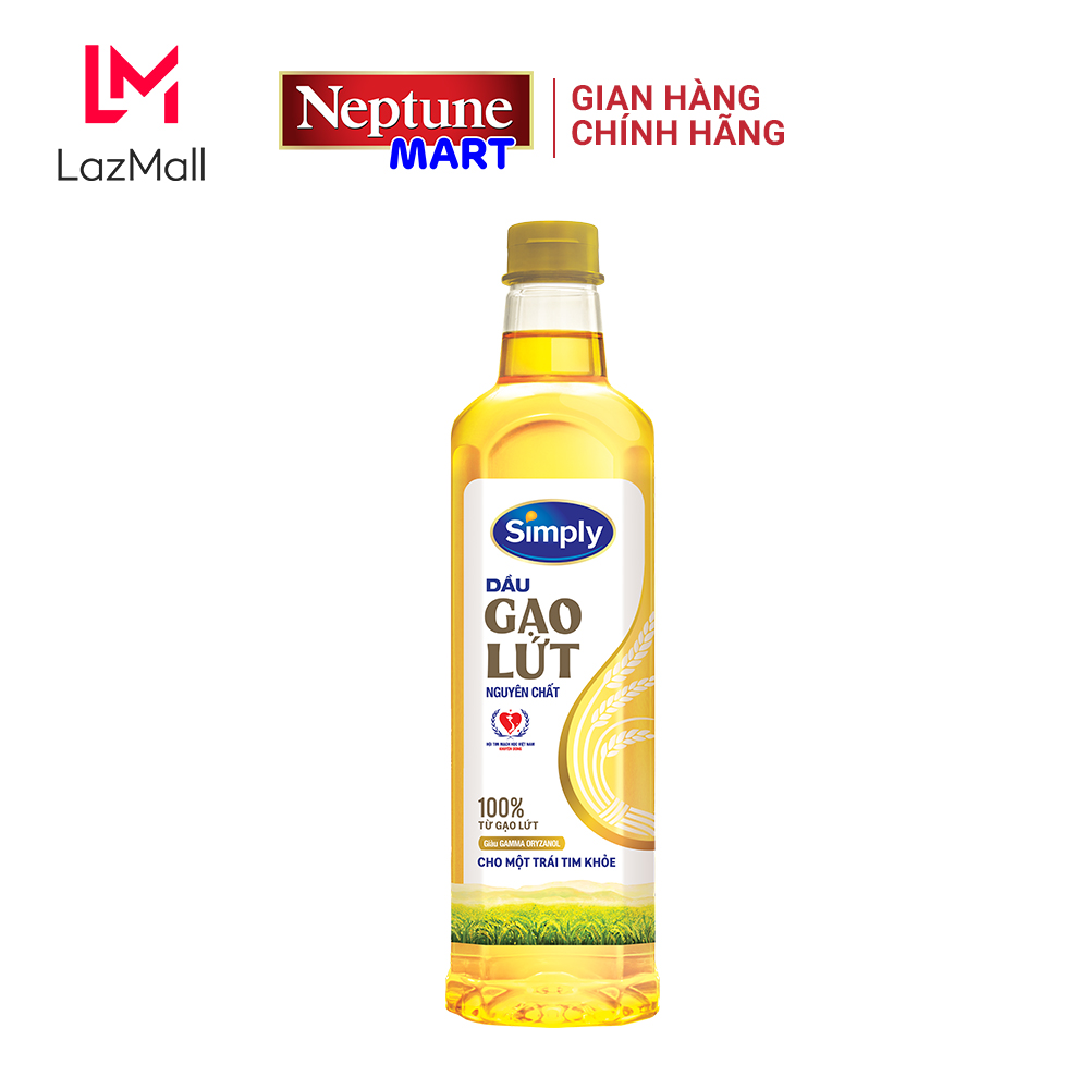 [Combo 3 chai] Dầu gạo lứt Simply 1L