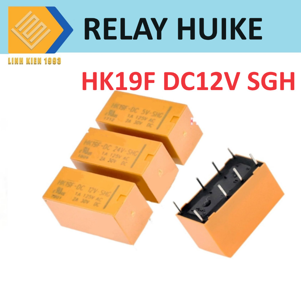 Relay huike hk19f-dc12v-shg 3a - 8 chân