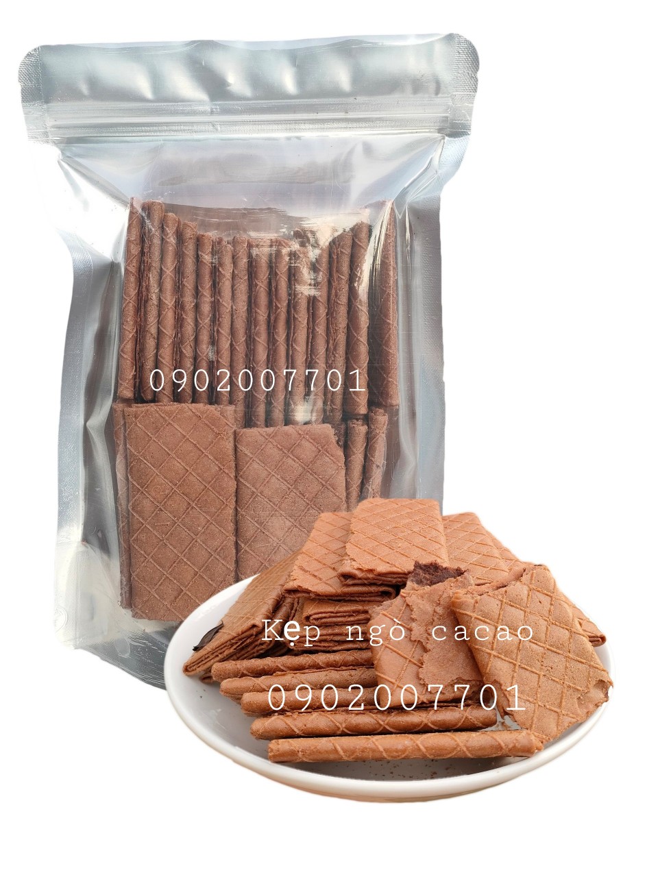 Bánh kẹp cacao thơm ngon - 400g/800g- đồ ăn vặt