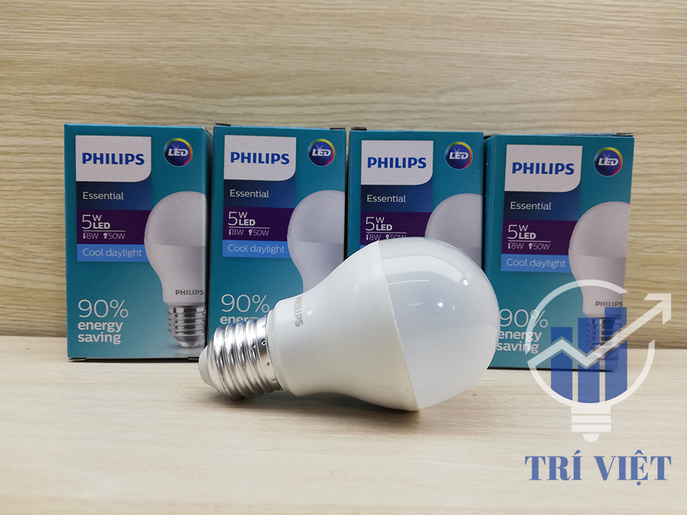 [HCM]COMBO 5 ĐÈN LEDBULB PHILIPS 5W – 3000K/6500K