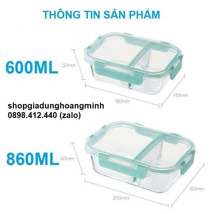 [HCM]hộp đựng cơm lock&lock chia 2 ngăn - hộp đựng cơm