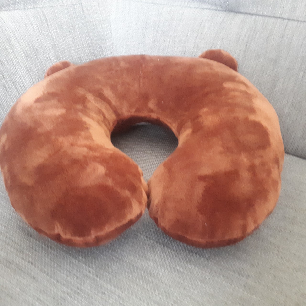 [HCM]Gối kê cổ chữ u gấu nâu brown